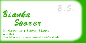 bianka sporer business card